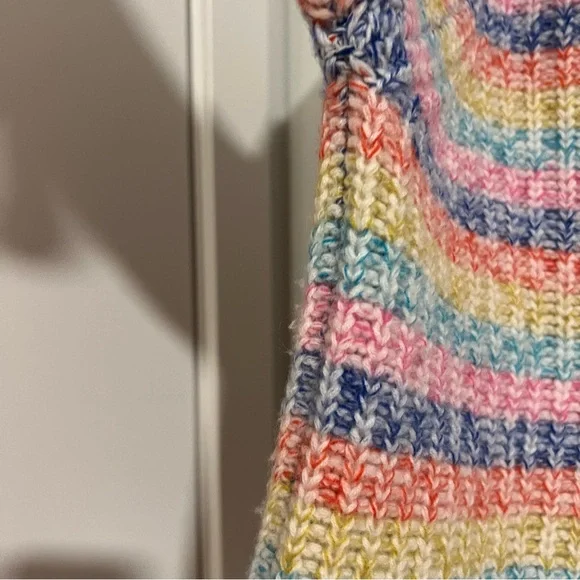 La Ligne rainbow pastel cropped sweater cherie sweater crewneck. - Picture 7 of 7